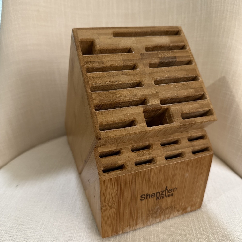 Shenzhen 20 Slot Universal Knife Block XL‎ Bamboo Wood Knife Block